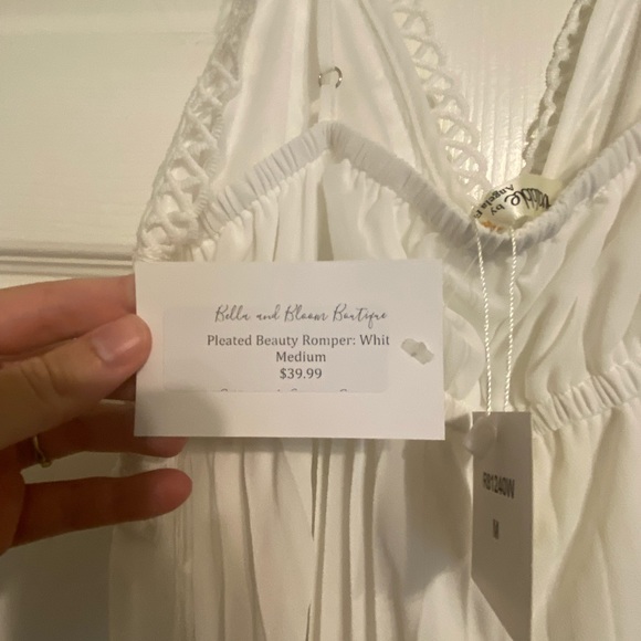 Bella and Bloom Pleated Beauty Romper - Picture 4 of 4